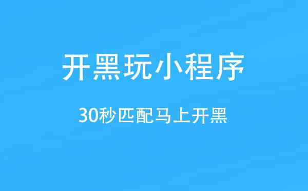 開(kāi)黑玩小程序,30秒匹配馬上開(kāi)黑_社交小程序測(cè)評(píng)